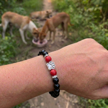 Bransoletka - Ognisty Onyks